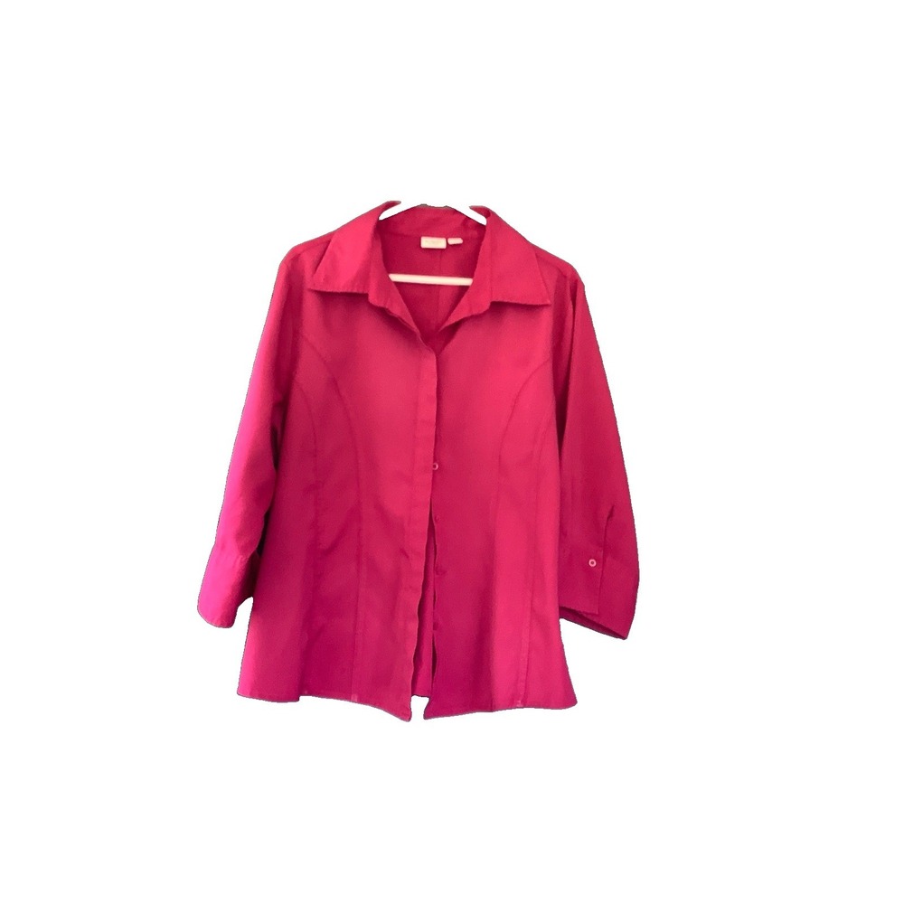 Cato 3/4 Sleeve Women's Blouse Hot Pink 18/20‎ W Pretty!